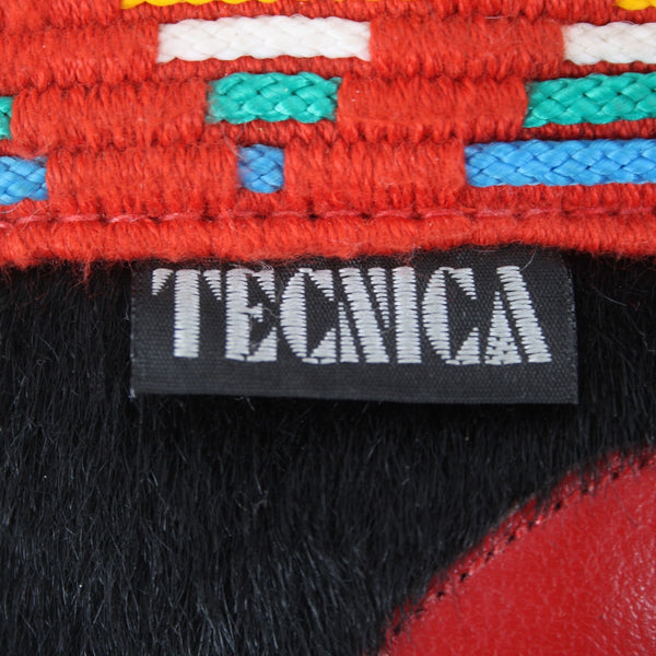 Technica Boots Sz 40 Black Brown Multi Colored Fur Suede Calf High AS IS Boots