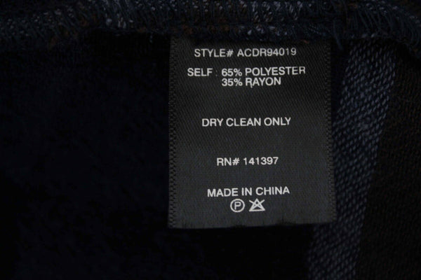 Astr The Label Sz M Navy Blue Multi Hi Lo Round Hem Poly Rayon Dress