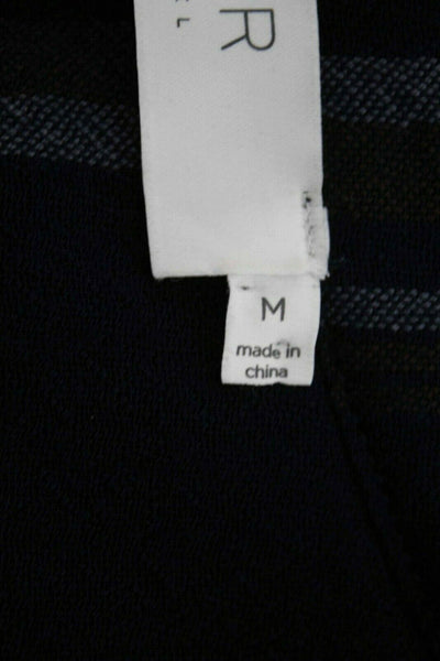 Astr The Label Sz M Navy Blue Multi Hi Lo Round Hem Poly Rayon Dress