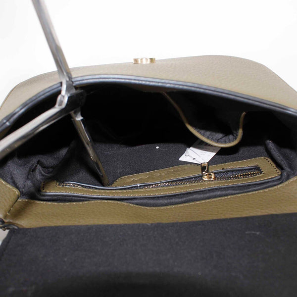 Jules Kae NWT $78 7 X 10 X 3 Olive Multi Vegan Leather Pom Pom Crossbody Purse