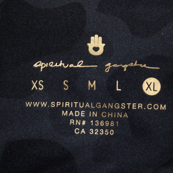 Spiritual Gangster AW Pant NEW $118 Essential Sz XL x 27 Black Camo Pink White