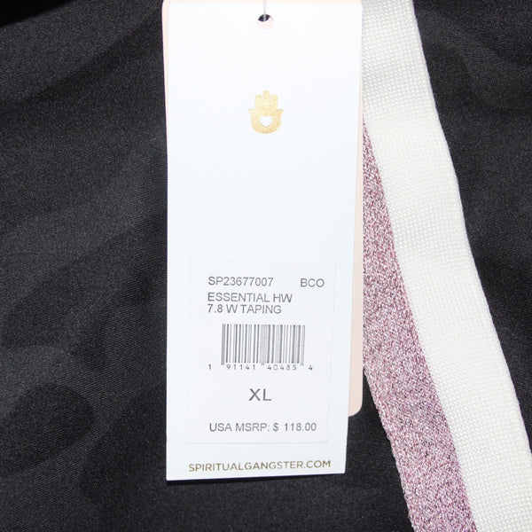 Spiritual Gangster AW Pant NEW $118 Essential Sz XL x 27 Black Camo Pink White