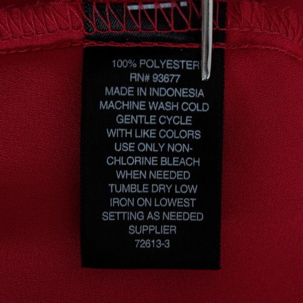 Worthington NEW $29 Sz M Magenta Sheer Hi Lo Button Front Patch Pockets Poly Top