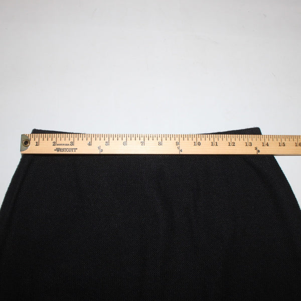 Double D Ranch Skirt Sz M Black Multi Colored Elastic Waist 100% Linen Skirt