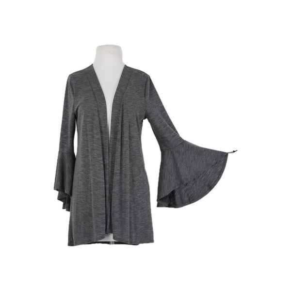 Lauren Conrad Sz M Gray Bell Sleeve Polyester Rayon Spandex Wrap Sweater