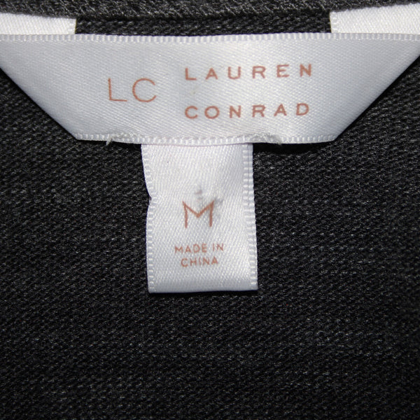 Lauren Conrad Sz M Gray Bell Sleeve Polyester Rayon Spandex Wrap Sweater