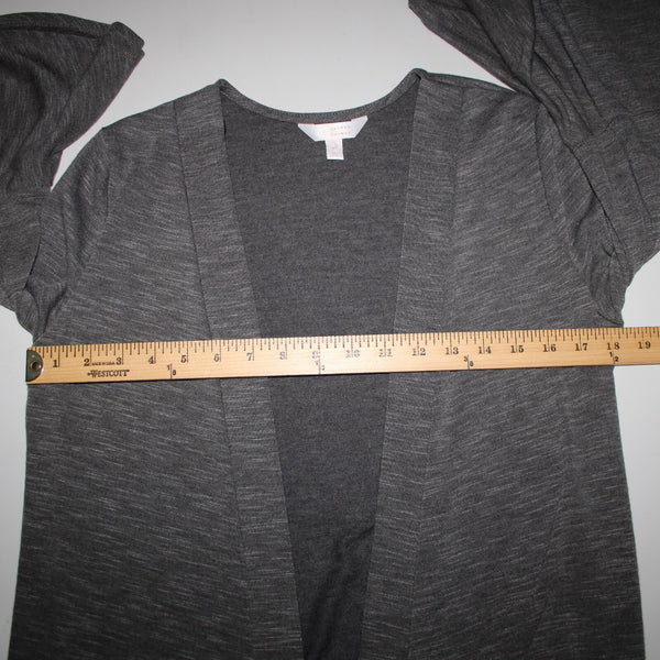 Lauren Conrad Sz M Gray Bell Sleeve Polyester Rayon Spandex Wrap Sweater