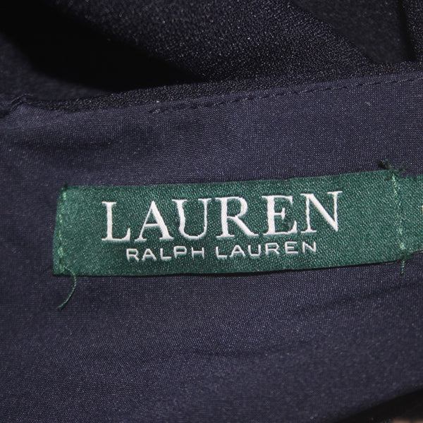 Lauren Ralph Lauren Dress Sz 10 Navy Blue White Lace Polyester Elastane Dress