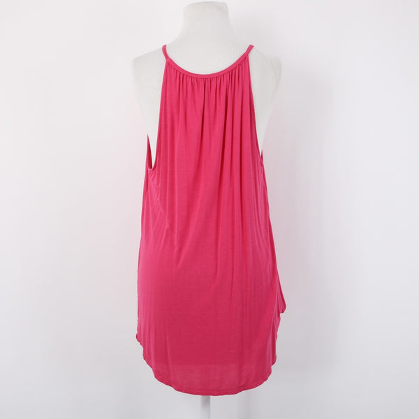 Michael Stars Top Sz OS Pink Hi Lo Draped Waist Rayon Spandex Top