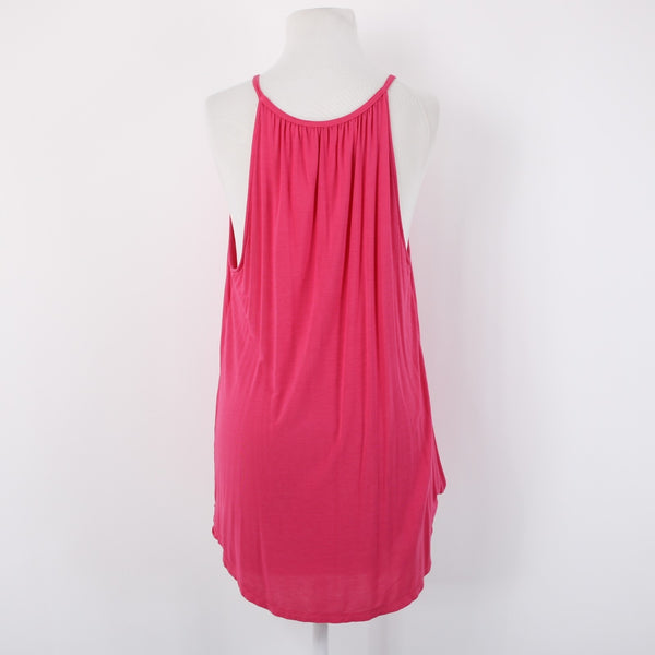 Michael Stars Top Sz OS Pink Hi Lo Draped Waist Rayon Spandex Top
