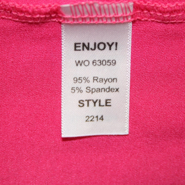 Michael Stars Top Sz OS Pink Hi Lo Draped Waist Rayon Spandex Top