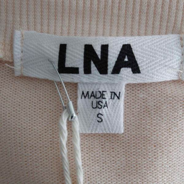 LNA NEW $110 Sz S Peach V Neck Ripped Neck Rayon Polyester Spandex Sweater