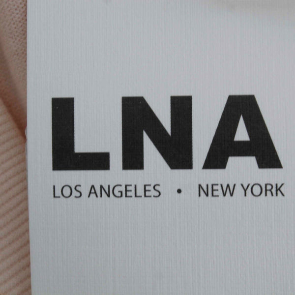 LNA NEW $110 Sz S Peach V Neck Ripped Neck Rayon Polyester Spandex Sweater