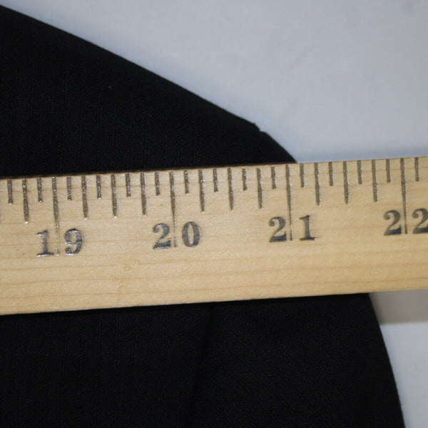 Baumler Sz 48 L / 114 See Meas Black Double Breasted 100% Virgin Wool Jacket