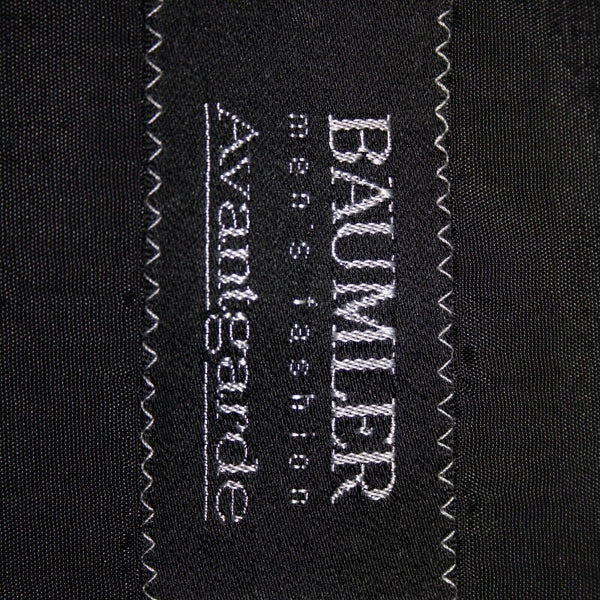 Baumler Sz 48 L / 114 See Meas Black Double Breasted 100% Virgin Wool Jacket