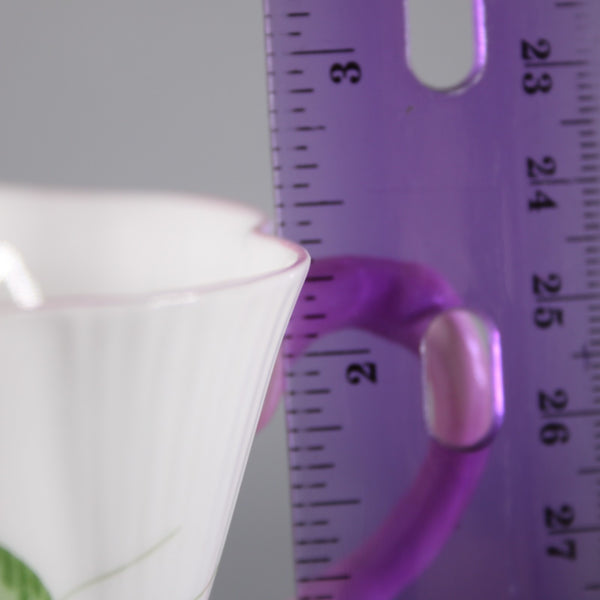 Shelley Tea Cup With Saucer Honey Suckle Pink White Floral Tea Cup With Saucer