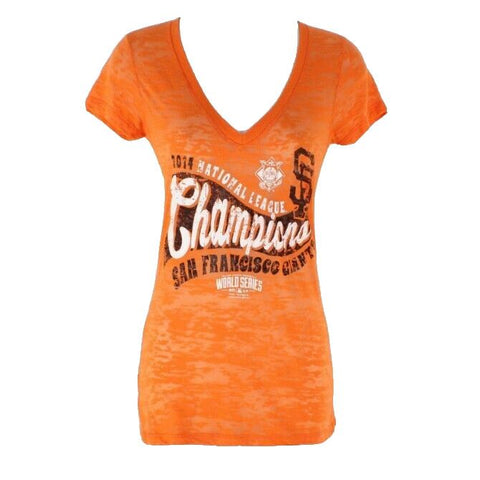 Campus Lifestyle Sz XS Orange Giants 2014 World Series Cotton Burnout Top