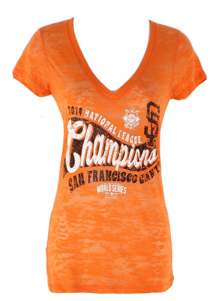 Campus Lifestyle Sz XS Orange Giants 2014 World Series Cotton Burnout Top