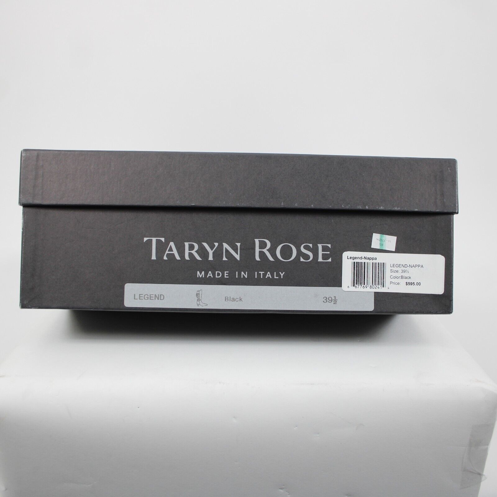 Taryn Rose Legend Nappa Sz 39.5 M Black Zip Up Leather 2" Heel Tassel Boots