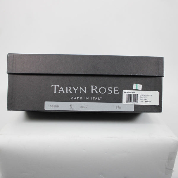 Taryn Rose Legend Nappa Sz 39.5 M Black Zip Up Leather 2" Heel Tassel Boots