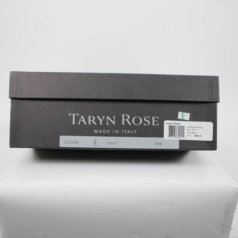 Taryn Rose Legend Nappa Sz 39.5 M Black Zip Up Leather 2" Heel Tassel Boots