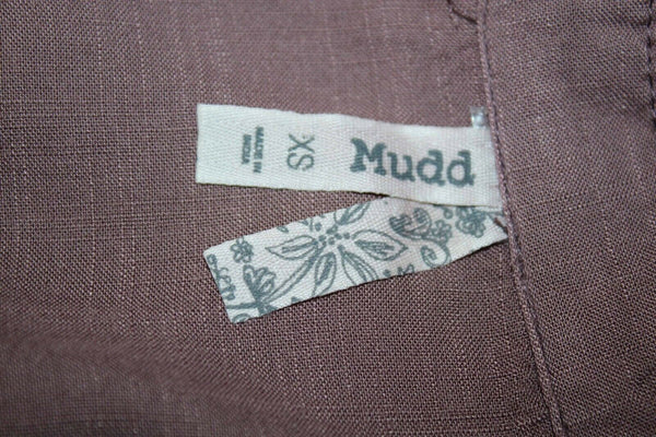 Mudd NEW $36 Sz XS Muted Plum Purple Pink Button Front Pockets 100% Rayon Shirt