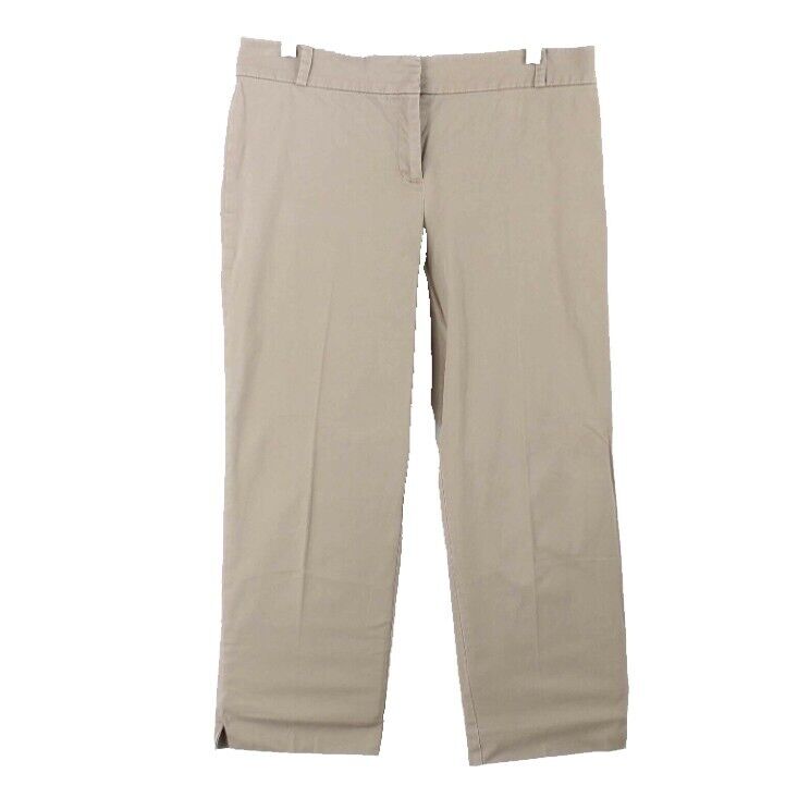 Talbots Signature Sz 8 x 25" Tan Cotton Spandex Blend Crop Capri Pant