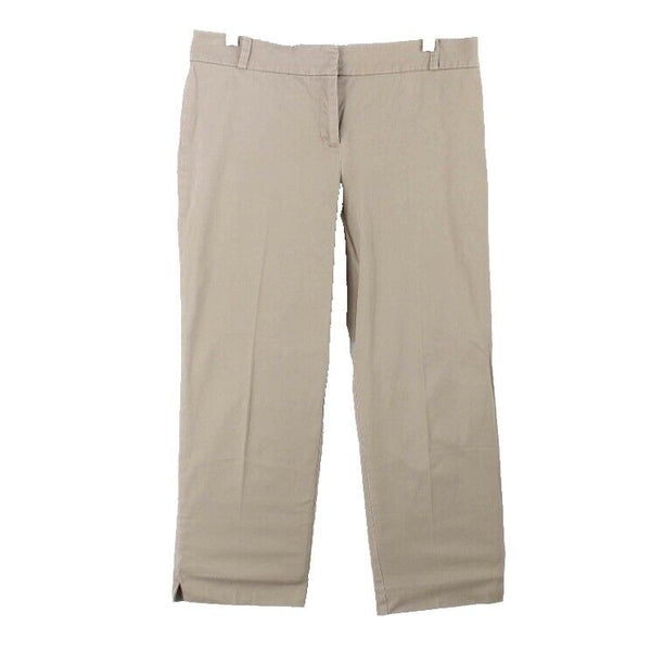 Talbots Signature Sz 8 x 25" Tan Cotton Spandex Blend Crop Capri Pant