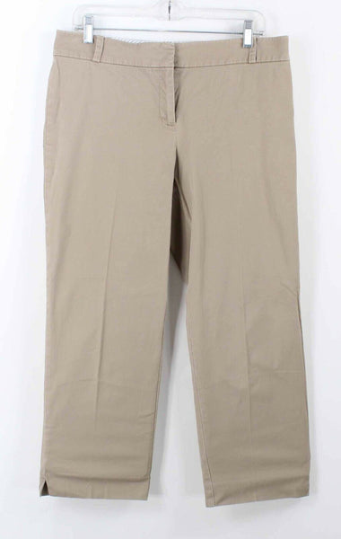 Talbots Signature Sz 8 x 25" Tan Cotton Spandex Blend Crop Capri Pant