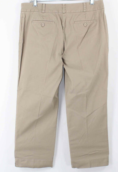 Talbots Signature Sz 8 x 25" Tan Cotton Spandex Blend Crop Capri Pant