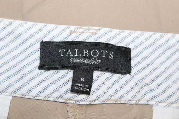 Talbots Signature Sz 8 x 25" Tan Cotton Spandex Blend Crop Capri Pant