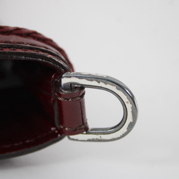 Brighton D562469 13 x 12 x 3 Burgundy Red Inner Pockets Patent Leather Purse