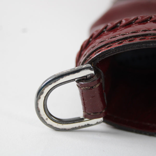 Brighton D562469 13 x 12 x 3 Burgundy Red Inner Pockets Patent Leather Purse
