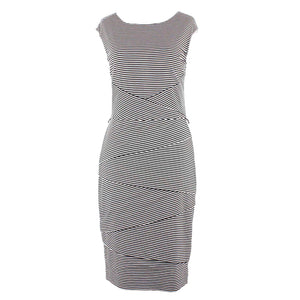 White House Black NEW $60 Sz 12 Black White Bodycon Rayon Blend Dress