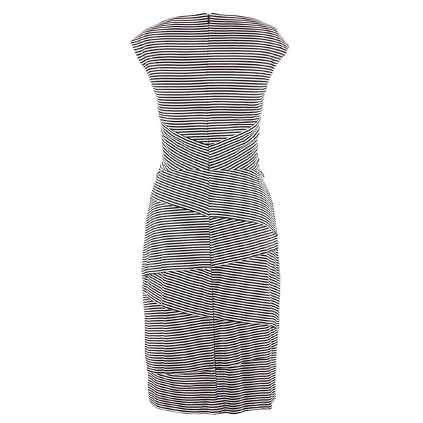 White House Black NEW $60 Sz 12 Black White Bodycon Rayon Blend Dress