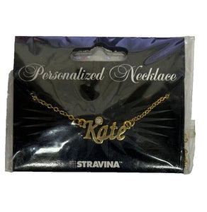 KATE NEW Goldtone Rhinestone Accent 14.5" w 4.5" Multi Ring Ext Necklace
