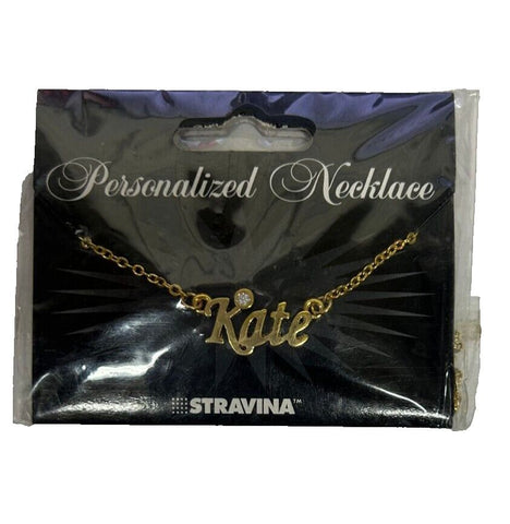 KATE NEW Goldtone Rhinestone Accent 14.5" w 4.5" Multi Ring Ext Necklace