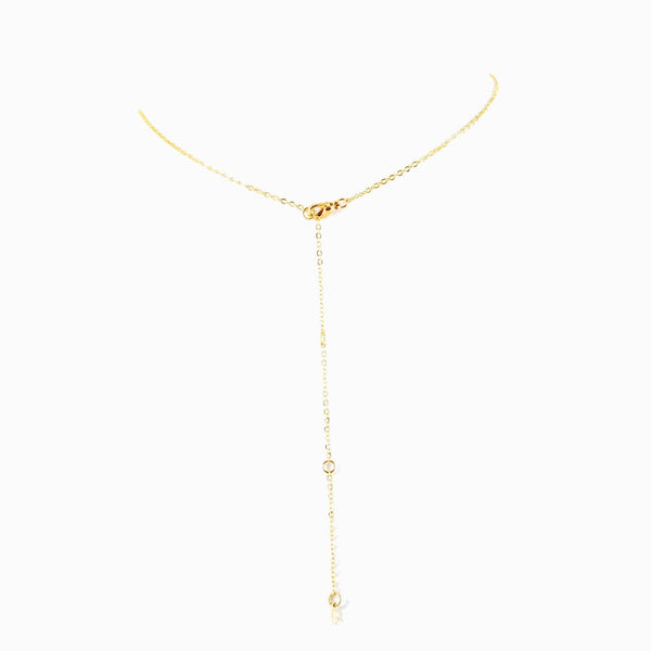 KATE NEW Goldtone Rhinestone Accent 14.5" w 4.5" Multi Ring Ext Necklace