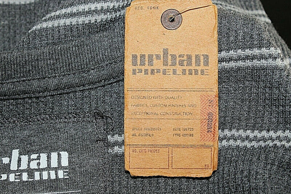 Urban Pipeline NEW $20 Sz S Charcoal Gray Thermal Cotton Poly Blend Shirt