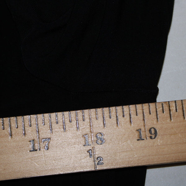 Sympli Sz 10 Black Cold Collar Asymmetrical V Neck Jersey Top