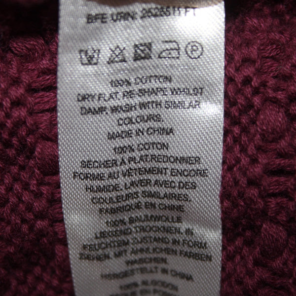 French Connection Sweater NEW $128 Sz XS Burgundy Red Turtleneck 100% Cotton