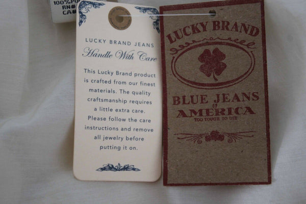 Lucky Brand NEW $120 Sz S Ivory Sheer Lace Inserts Cotton Silk Poly Top