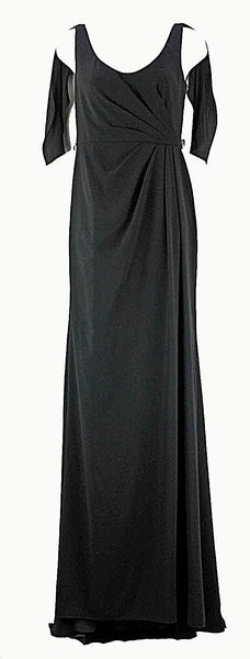 Vera Wang White NEW $178 Sz 2 Black Polyester Cold Shoulder Lined Dress