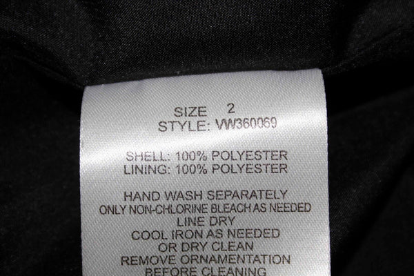 Vera Wang White NEW $178 Sz 2 Black Polyester Cold Shoulder Lined Dress