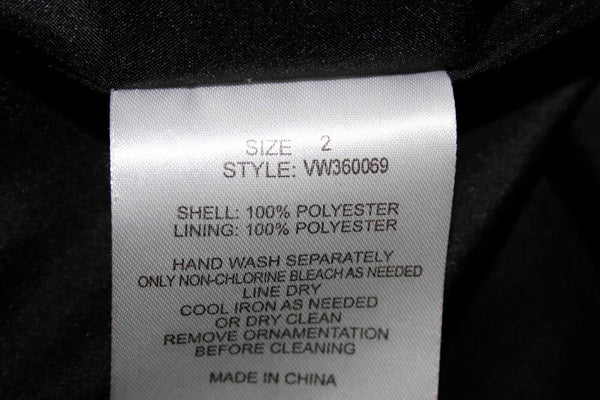 Vera Wang White NEW $178 Sz 2 Black Polyester Cold Shoulder Lined Dress