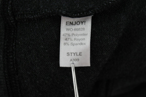 Michael Stars Sz S Charcoal Asymmetrical Split Detail Polyester Blend Top