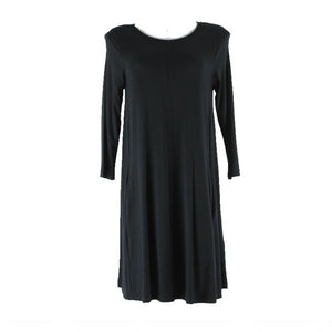 Mercer & Madison NEW Sz M Black A Line Pockets Rayon Blend Dress