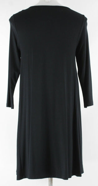 Mercer & Madison NEW Sz M Black A Line Pockets Rayon Blend Dress