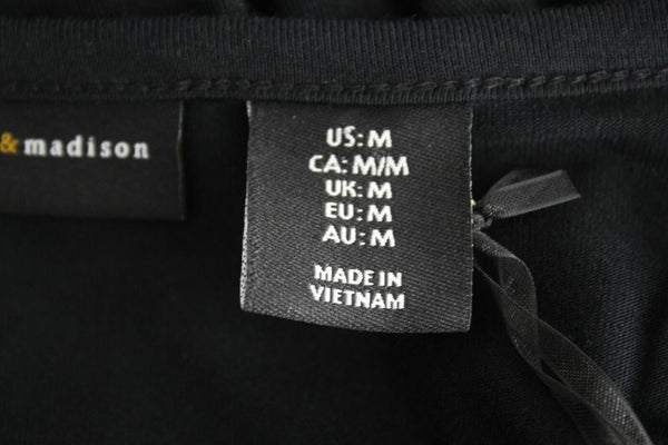 Mercer & Madison NEW Sz M Black A Line Pockets Rayon Blend Dress
