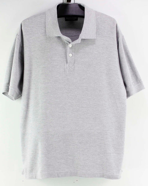Ultra Club Gray Cotton Blend Short Sleeve Polo Supreme Shirt